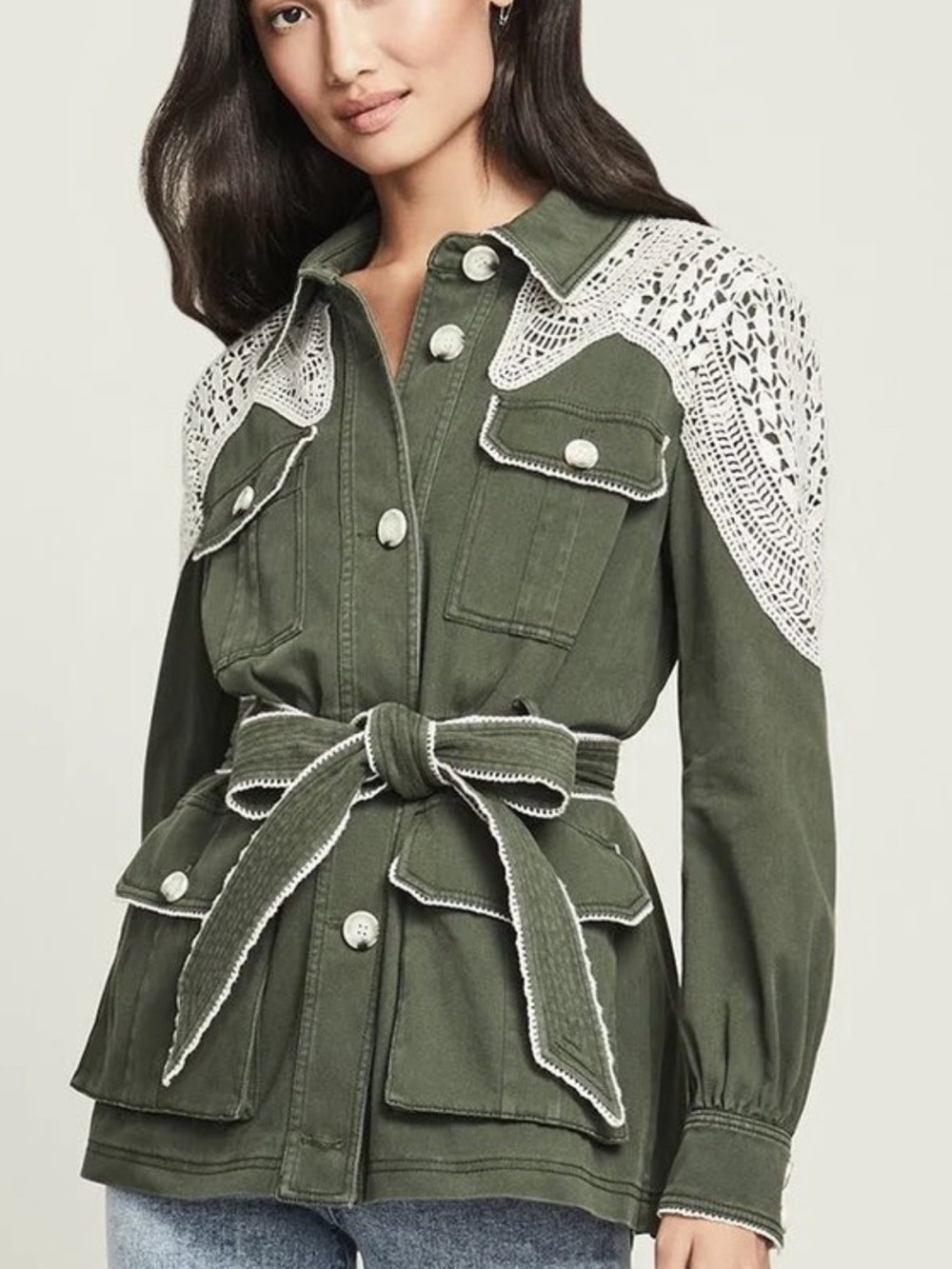Veronica Beard Green Boho jacket